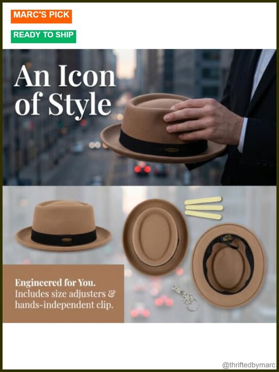 100% Wool Felt Pork Pie Hat Fedora Short Brim Unisex Jazz Trilby